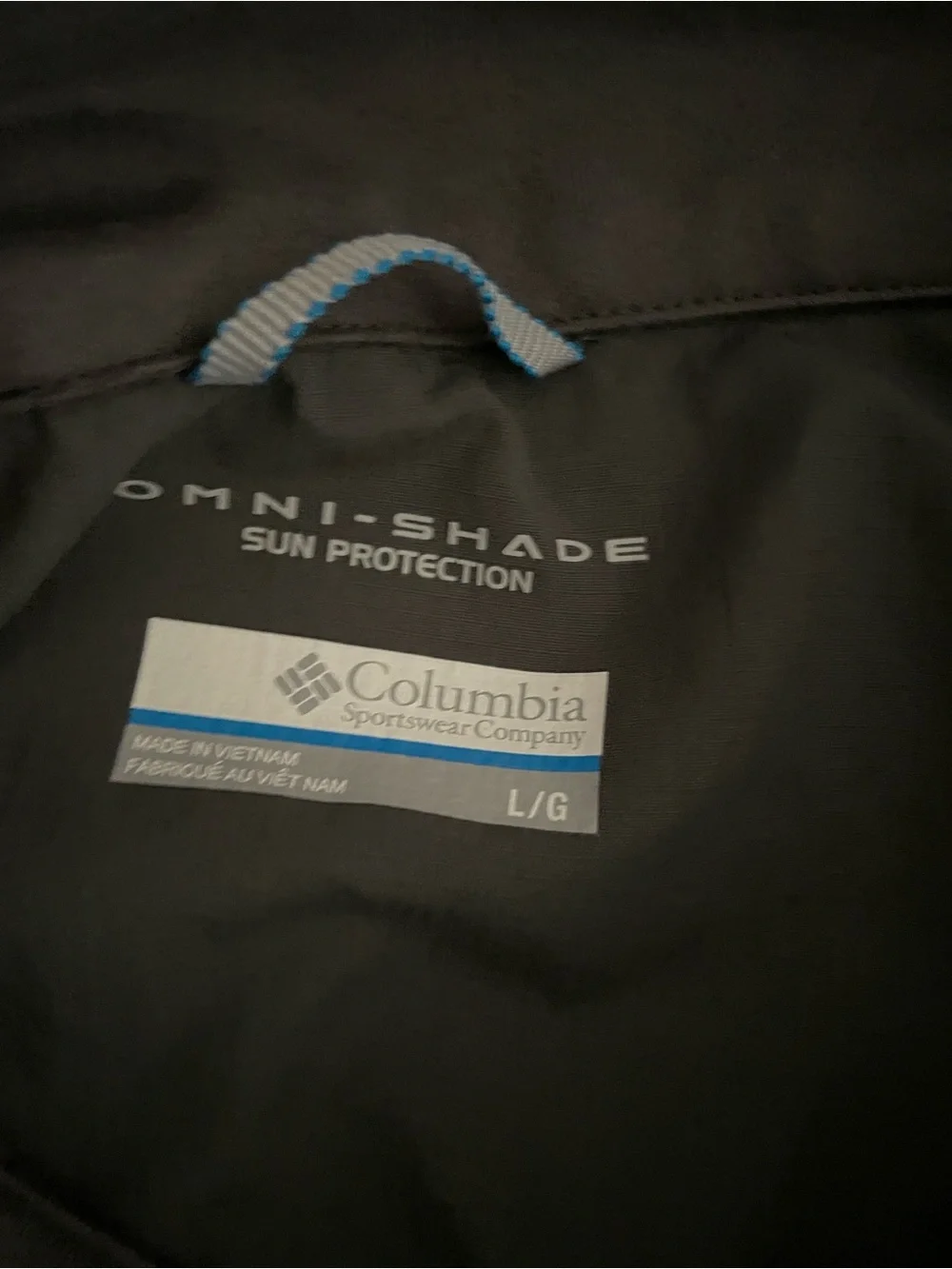 Columbia Fishing Vest Men’s Large Gray Utility Pockets Omni Shade Outdoor